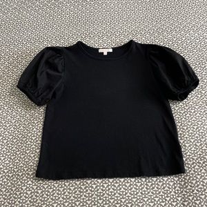 BTS 📚BIG GIRLS/TWEEN black puff sleeve tee #backtoschool